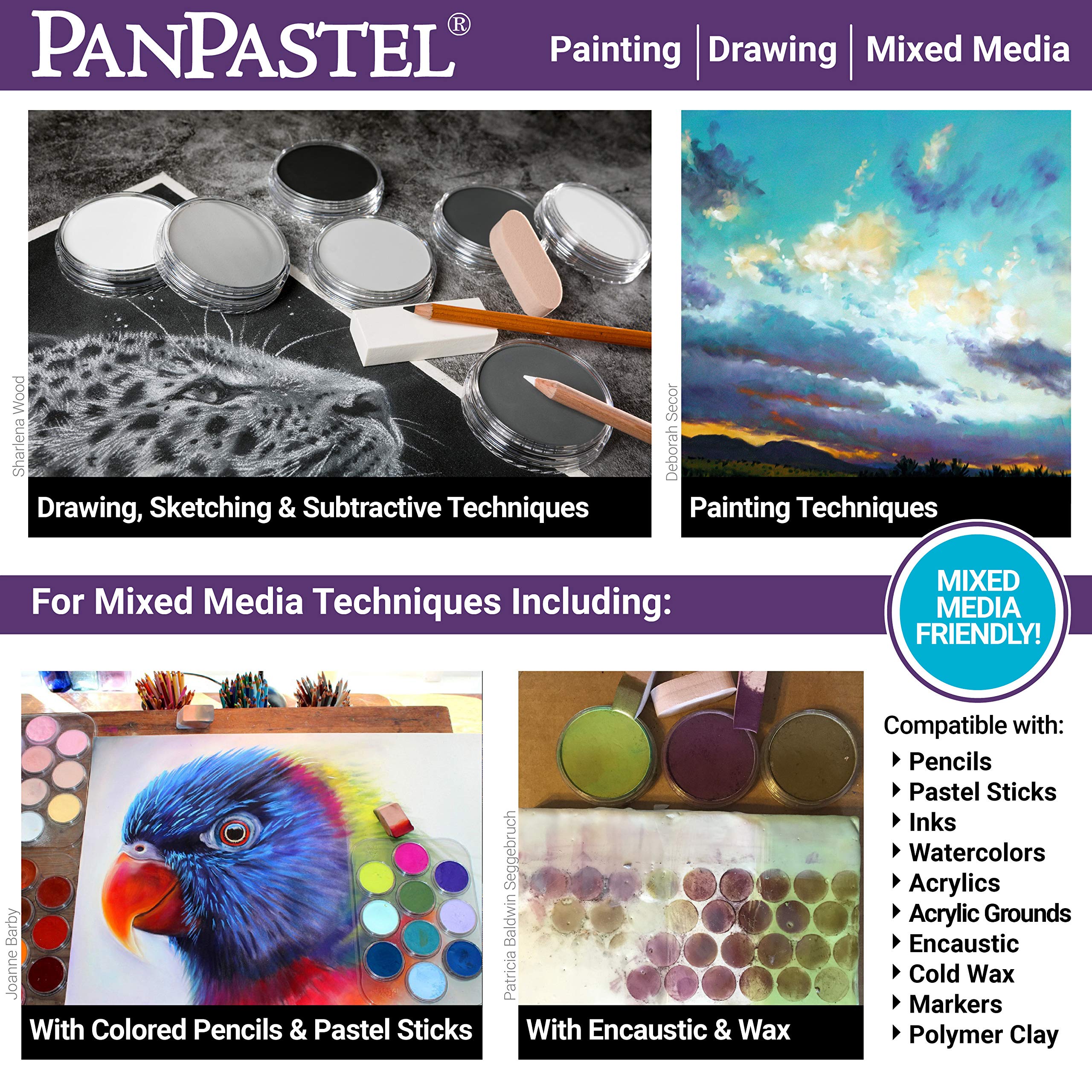 Foto 6 pulgar | Set De Pintura Panpastel De 10 Colores Con Herramientas Suaves Para Artistas - Venta Internacional.