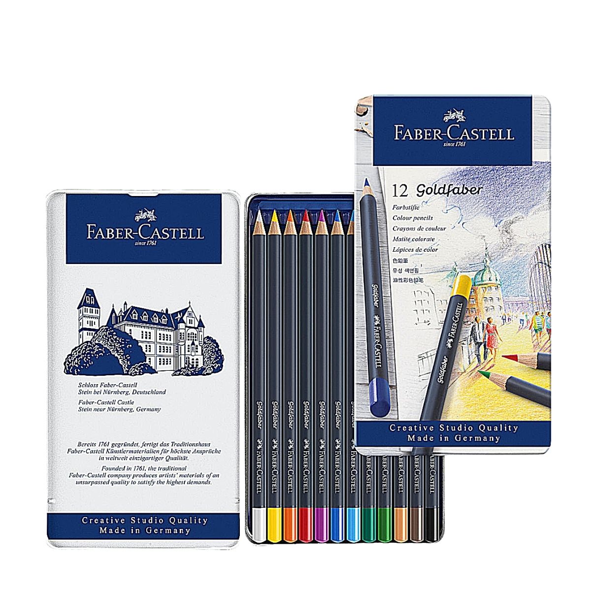 Foto 3 pulgar | Lápices de Colores Profesionales Faber Castell Goldfaber 12 Piezas