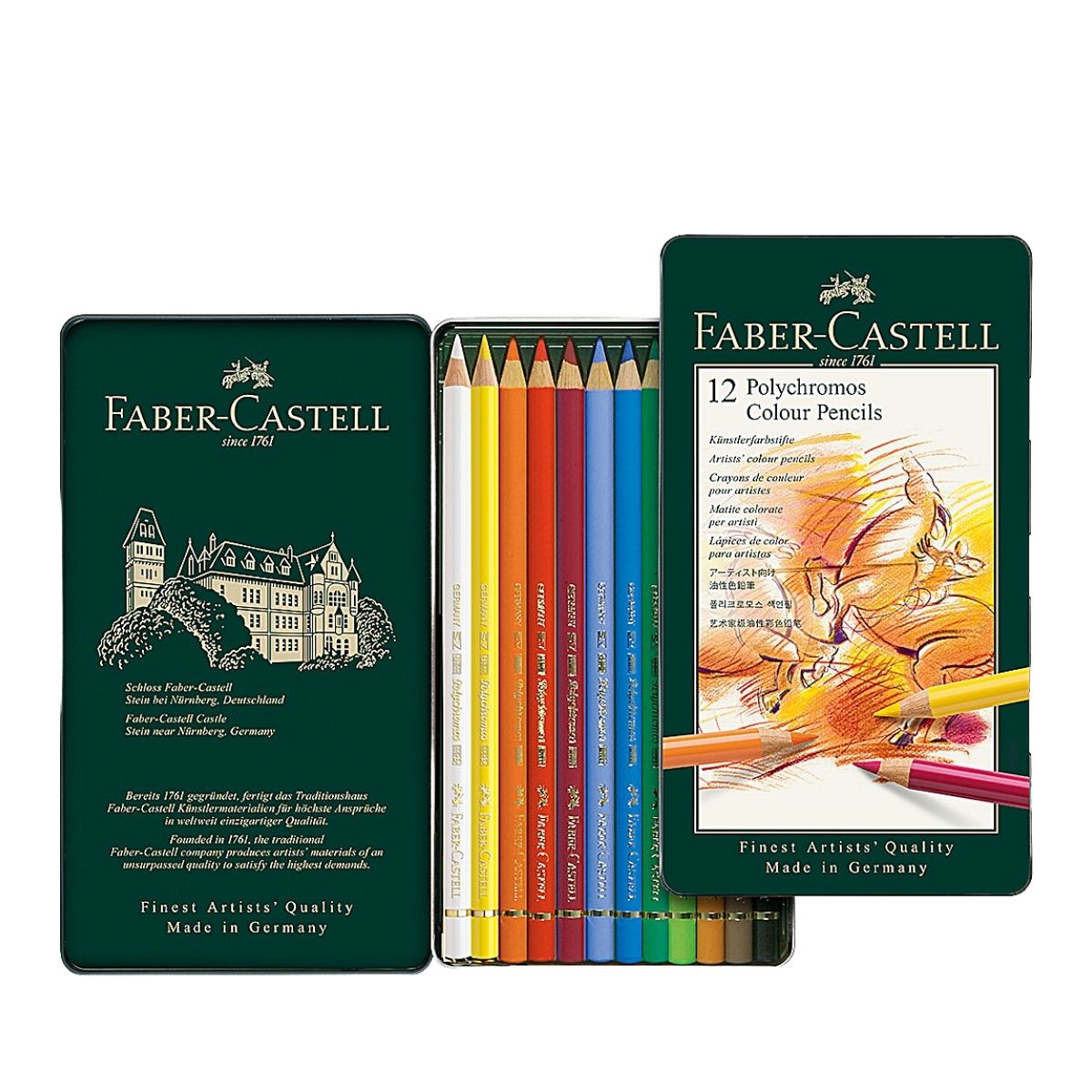 Foto 3 pulgar | Lápices de Colores Profesionales Faber Castell  Polychromos 12 Pz