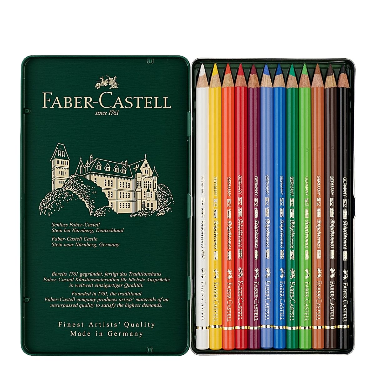 Foto 4 pulgar | Lápices de Colores Profesionales Faber Castell  Polychromos 12 Pz