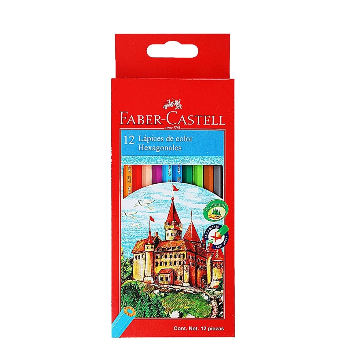 Lápices de Colores Profesionales Faber Castell Hexagonales 12 Pz $1,580