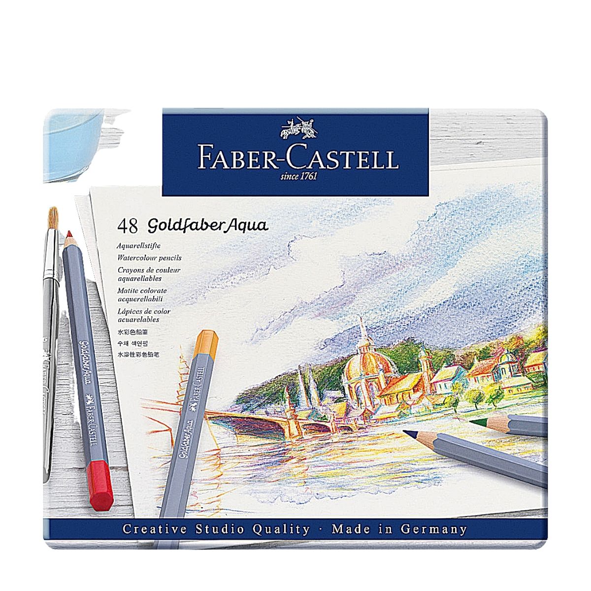 Foto 1 | Lápices de Colores Profesionales Faber Castell Goldfaber Acuarelables 48 Piezas