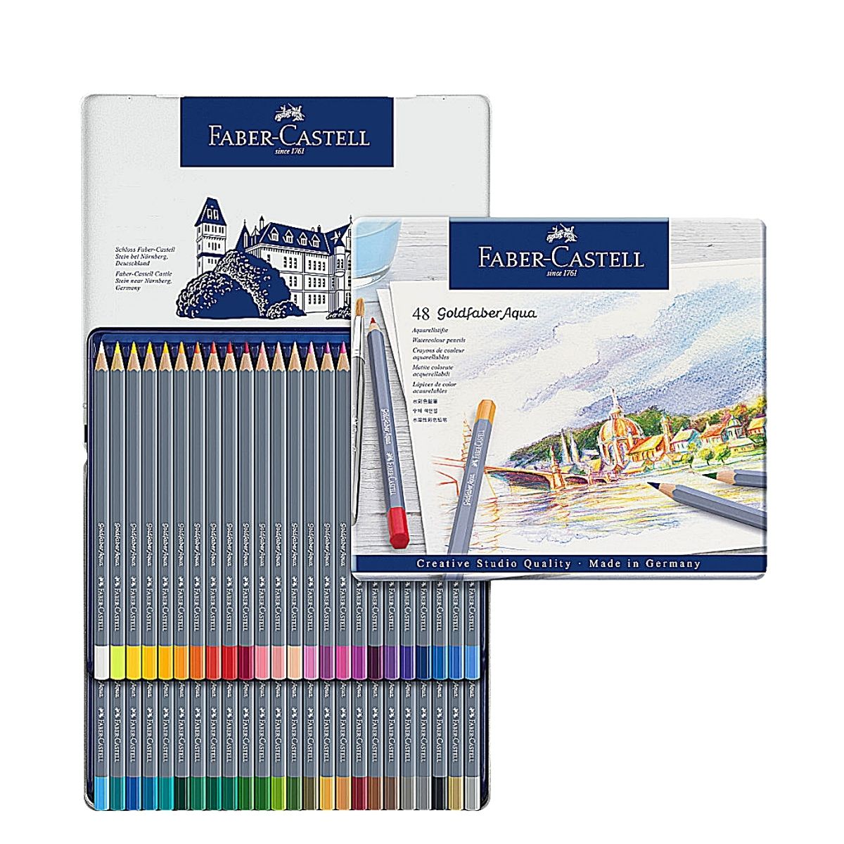 Foto 2 | Lápices de Colores Profesionales Faber Castell Goldfaber Acuarelables 48 Piezas