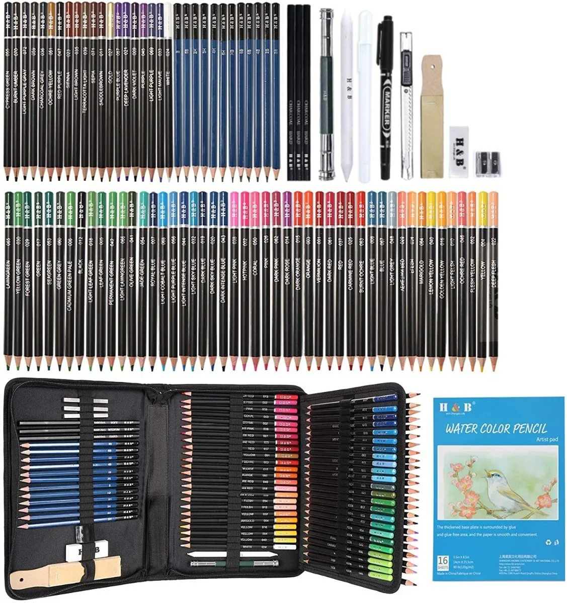 Foto 2 | Set de 96 Lápices de Dibujo Malubero de Colores Profesional/ Escolar