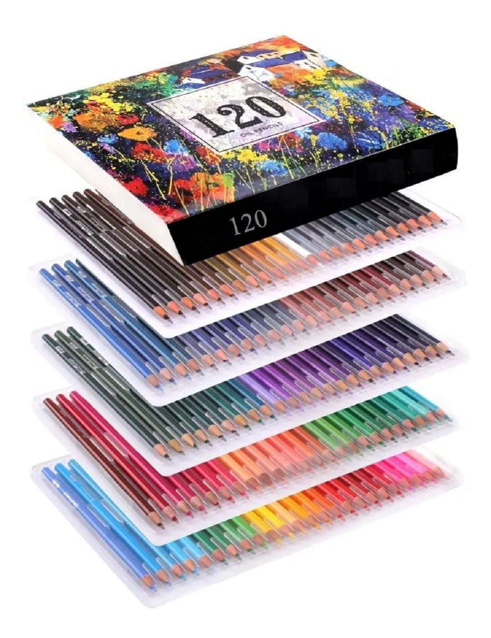 Foto 1 | Lápices Colorados para Dibujo Profesional 120 Piezas