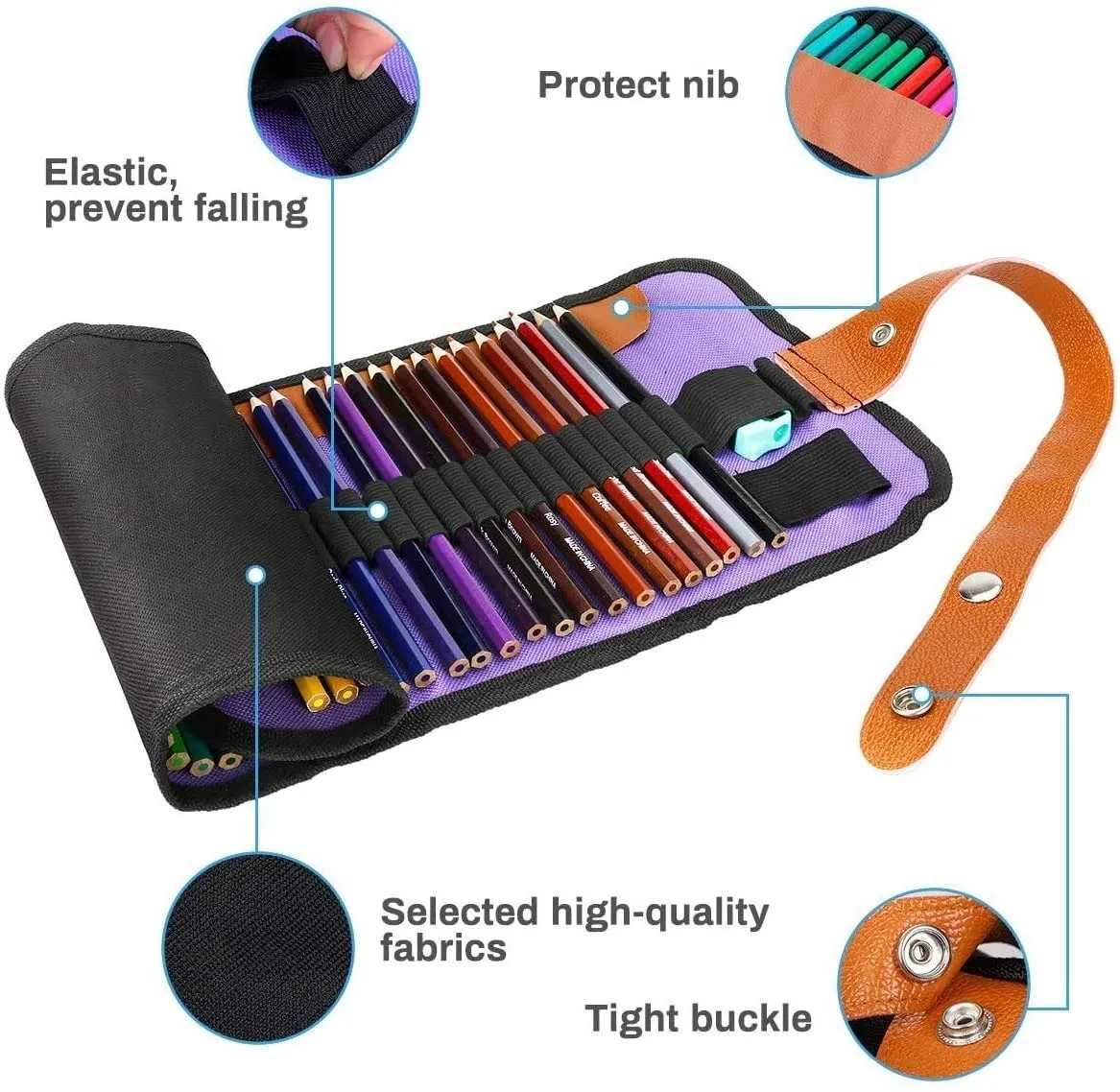 Foto 4 pulgar | 50 Lápices de Colores Profesionales Juego de Lápices para Dibujo