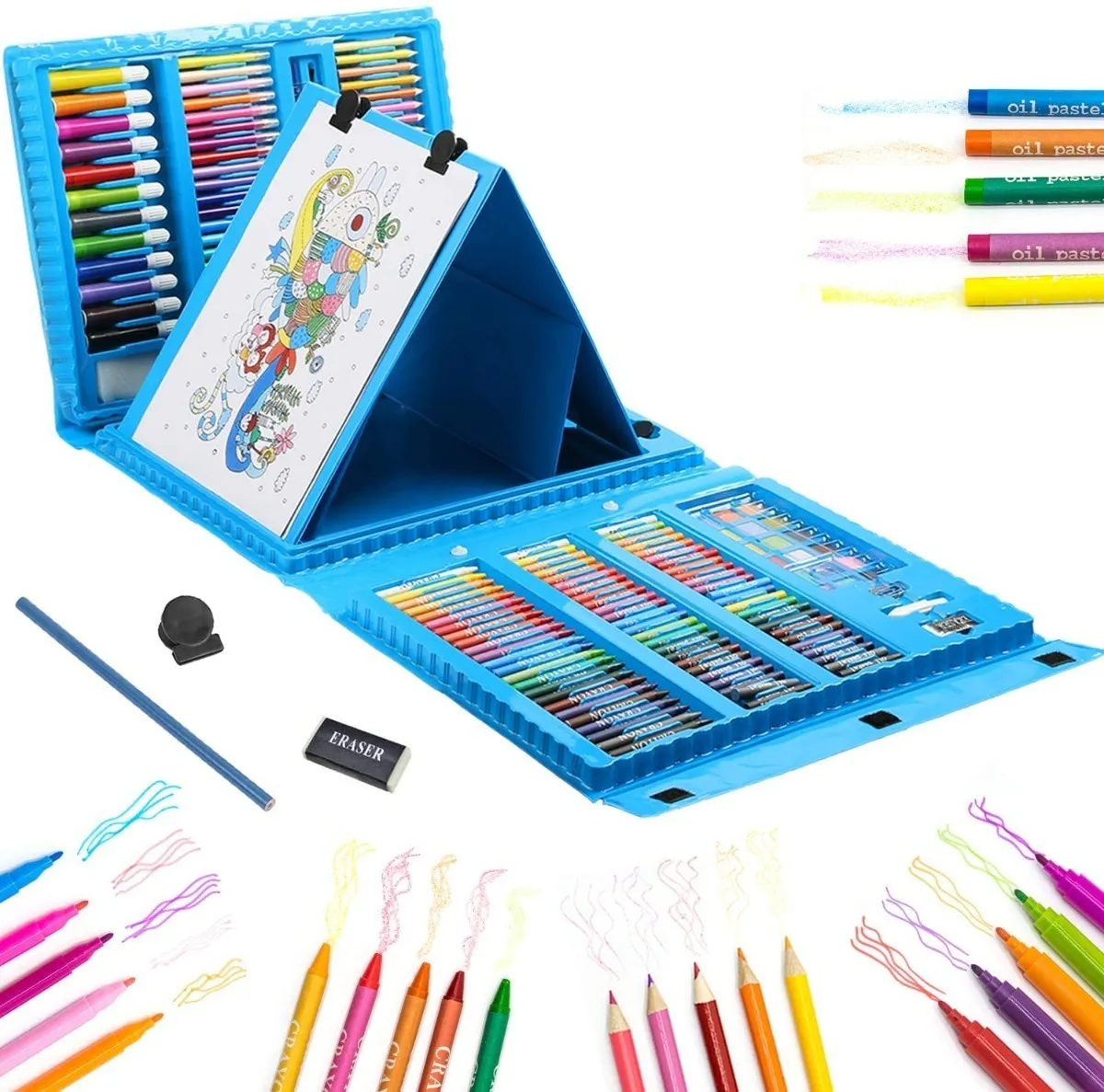 Foto 3 | Set 208 Lápices para Dibujo Malubero de Colores Plumas de Acuarela Crayón