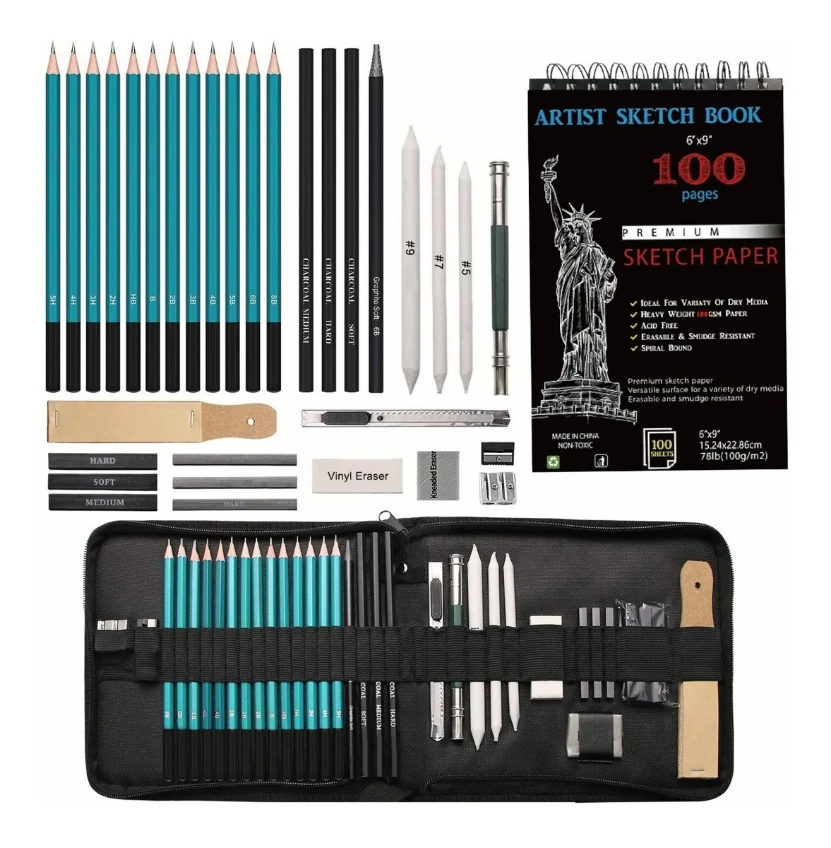 Foto 3 pulgar | Kit Profesional de Dibujo con Hb Malubero color Negro para Adultos YyNiños