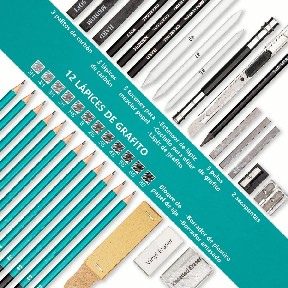 Foto 4 pulgar | Kit Profesional de Dibujo con Hb Malubero color Negro para Adultos YyNiños