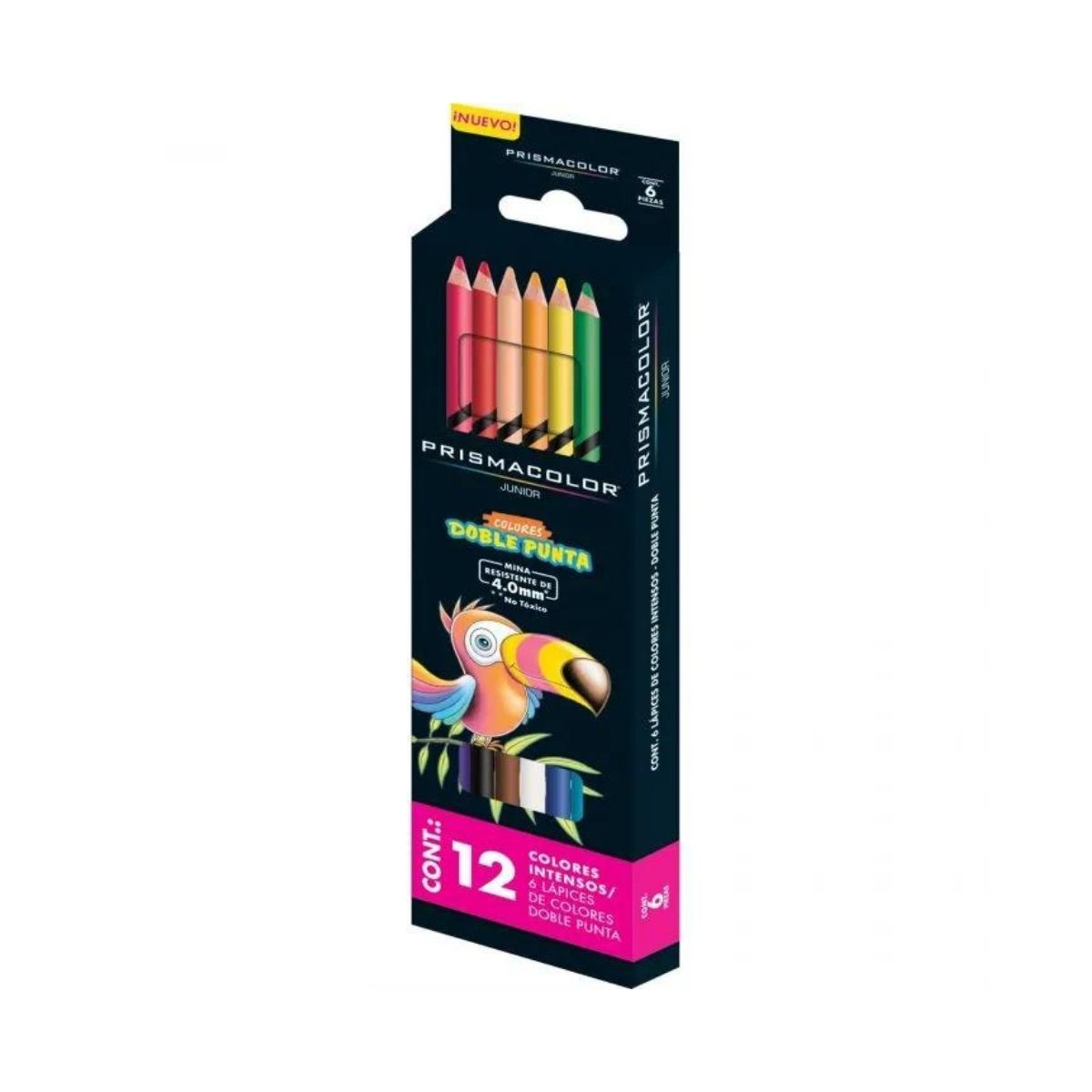 Set 6 Lápices de Colores Prismacolor Junior Doble Punta 12 Colores