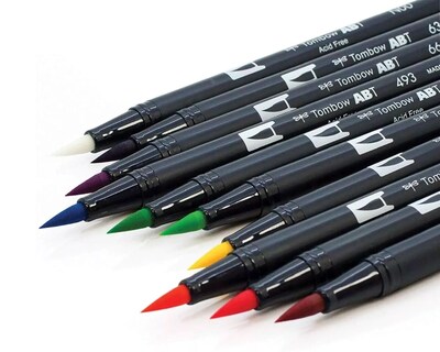 Foto 4 | Kit de 10 Bolígrafos Doble Punta para Caligrafía