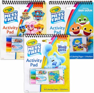 Foto 2 | Venta Internacional- 3 Pads de Colorear Crayola Baby Shark Paw Patrol y Blues Clues Regalos para Niños