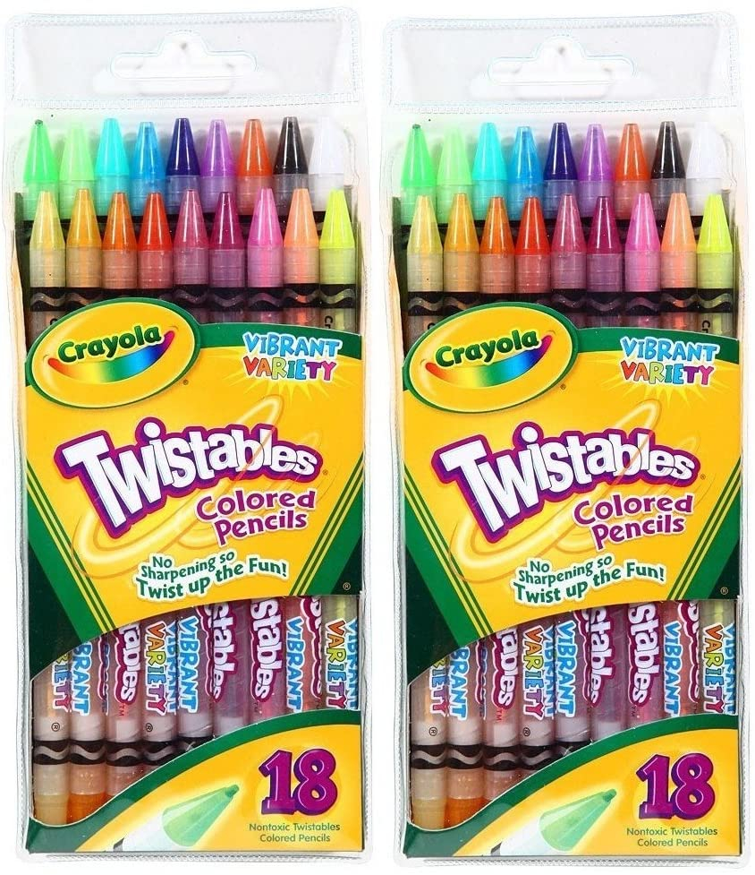 Venta Internacional- Lápices de Colores Crayola Twistables Multicolor 2 Paquetes de 18 Colores C/U