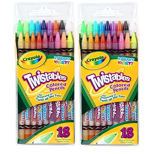 Foto 3 | Venta Internacional- Lápices de Colores Crayola Twistables Multicolor 2 Paquetes de 18 Colores C/U