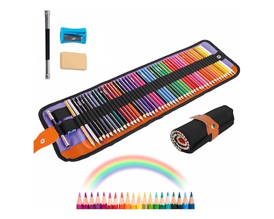 Foto 1 | Kit de Colores Bluelander Colores con estuche, Colores Multicolor 46 lápices, 1 Sacapuntas y 1 Extensor de lápiz.