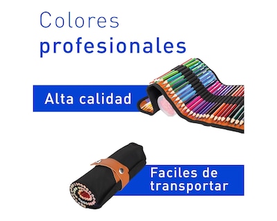 Foto 3 | Kit de Colores Bluelander Colores con estuche, Colores Multicolor 46 lápices, 1 Sacapuntas y 1 Extensor de lápiz.