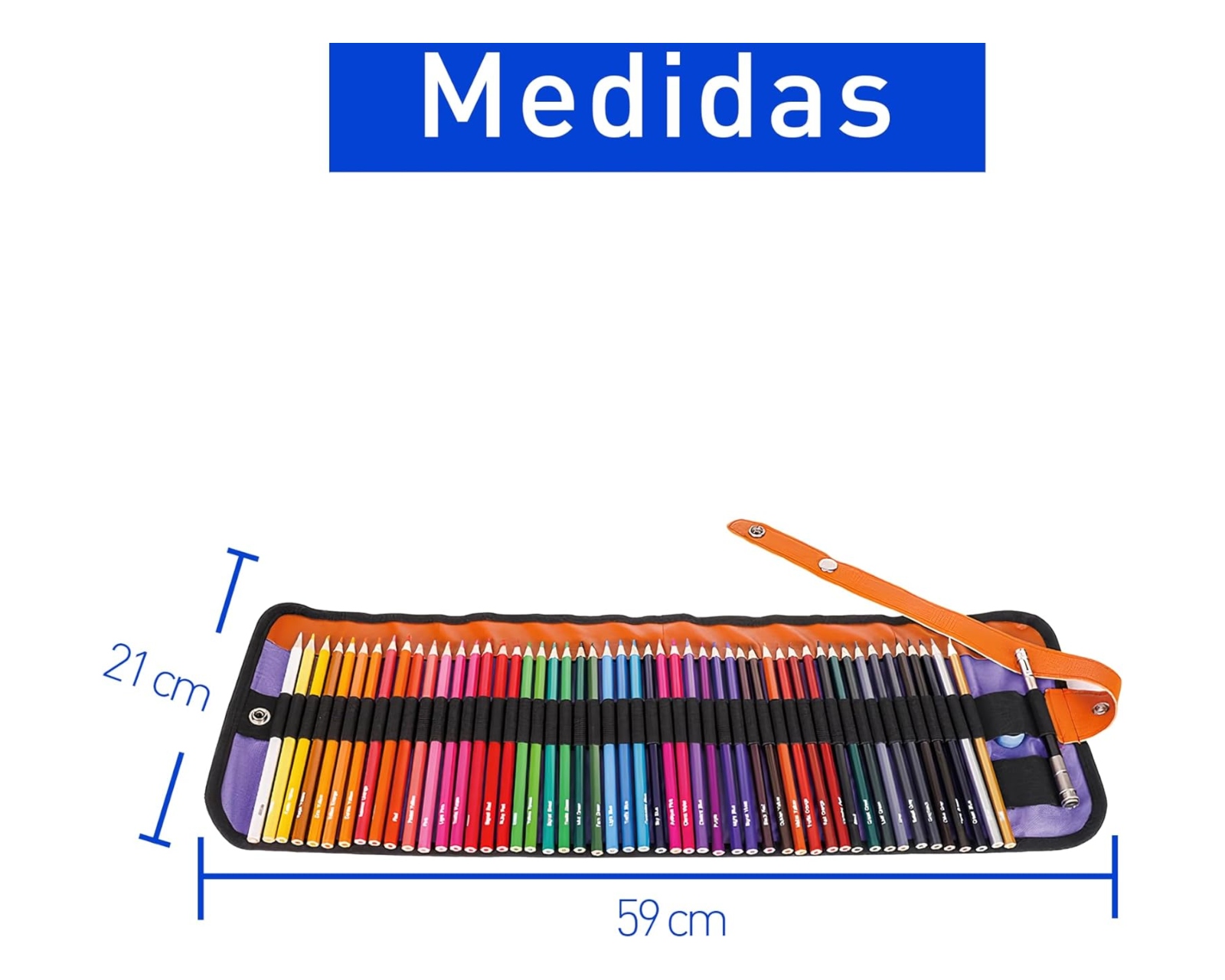 Foto 5 pulgar | Kit de Colores Bluelander Colores con estuche, Colores Multicolor 46 lápices, 1 Sacapuntas y 1 Extensor de lápiz.