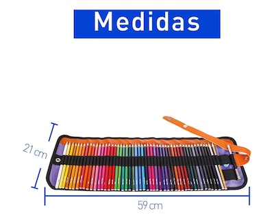 Foto 4 | Kit de Colores Bluelander Colores con estuche, Colores Multicolor 46 lápices, 1 Sacapuntas y 1 Extensor de lápiz.