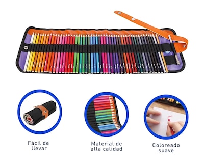 Foto 5 | Kit de Colores Bluelander Colores con estuche, Colores Multicolor 46 lápices, 1 Sacapuntas y 1 Extensor de lápiz.