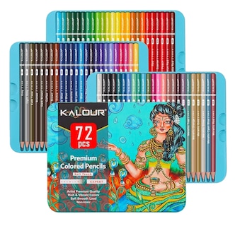 Foto 1 | Set 72 Lápices Dibujo Colores Y Estuche Profesional Artista Azul