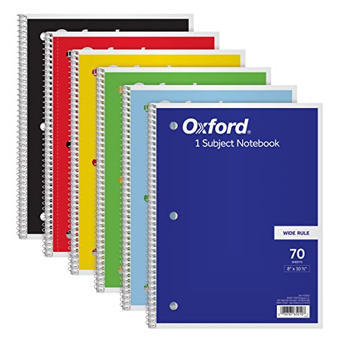 Foto 2 pulgar | Cuaderno Oxford 1 Subter 6 Pzas Rayado Varios Colores 70 Hojas