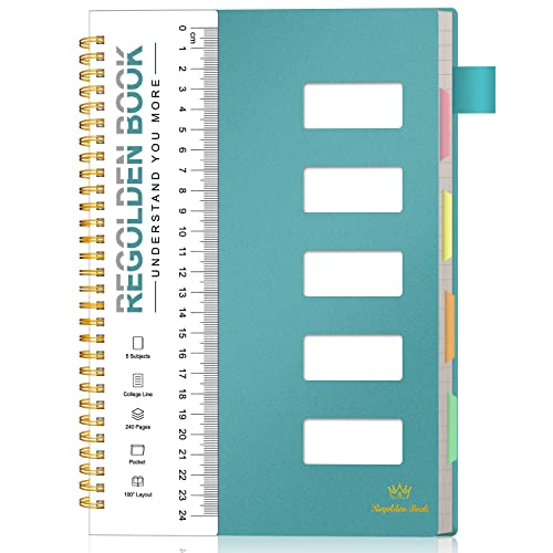 Cuaderno Espiral 7x10'' 200 Pág. 5 Colores con Bolsillo - Venta Internacional