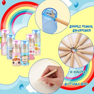 Foto 6 | Lápices De Colores Fumete Cartoon, Paquete De 15 Unidades Con Sacapuntas En Tubo - Venta Internacional.