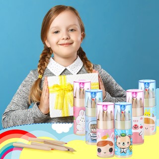 Foto 7 | Lápices De Colores Fumete Cartoon, Paquete De 15 Unidades Con Sacapuntas En Tubo - Venta Internacional.