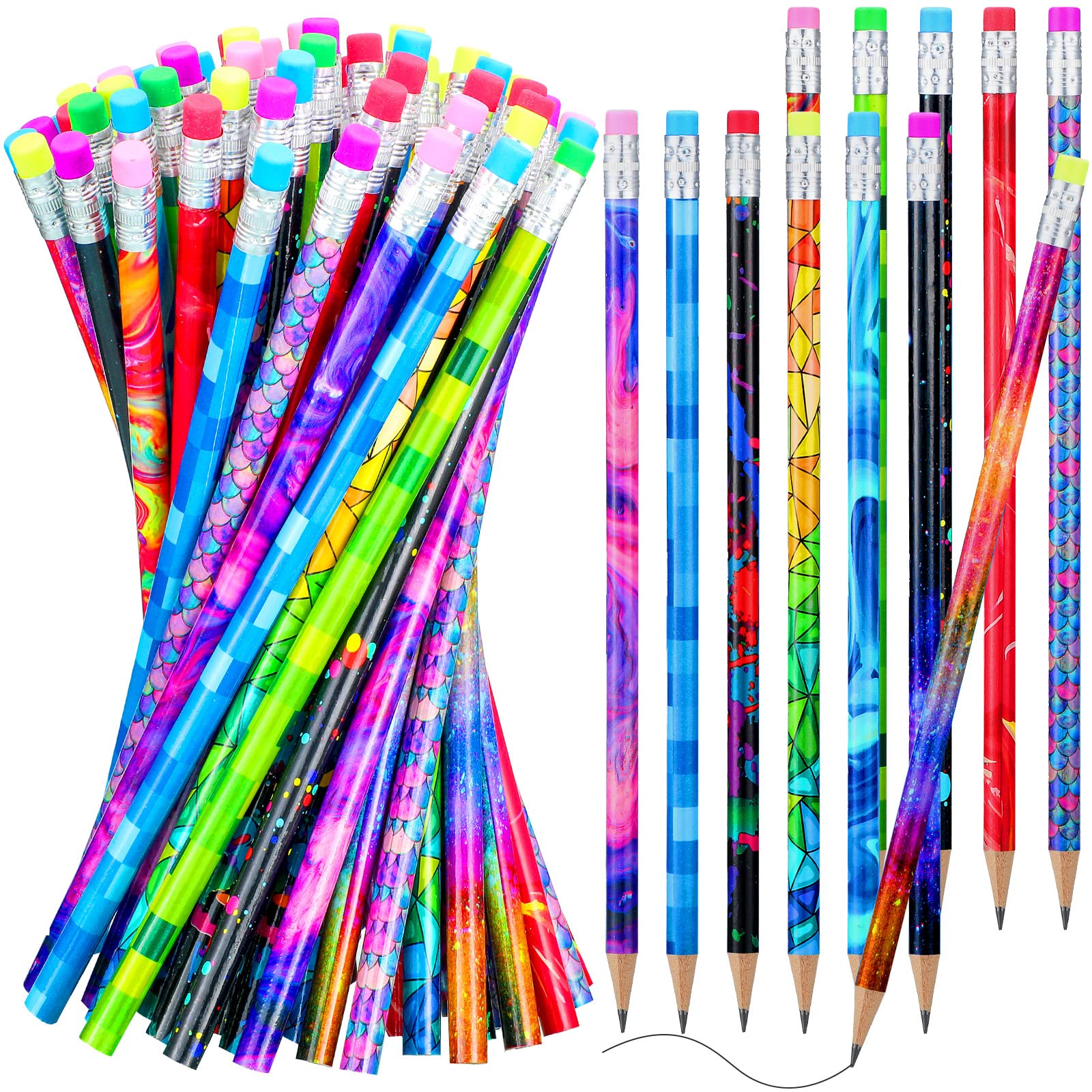 Lápiz De Madera China Con Goma De Borrar, Colores Surtidos, 19 Cm, 100 Unidades - Venta Internacional.