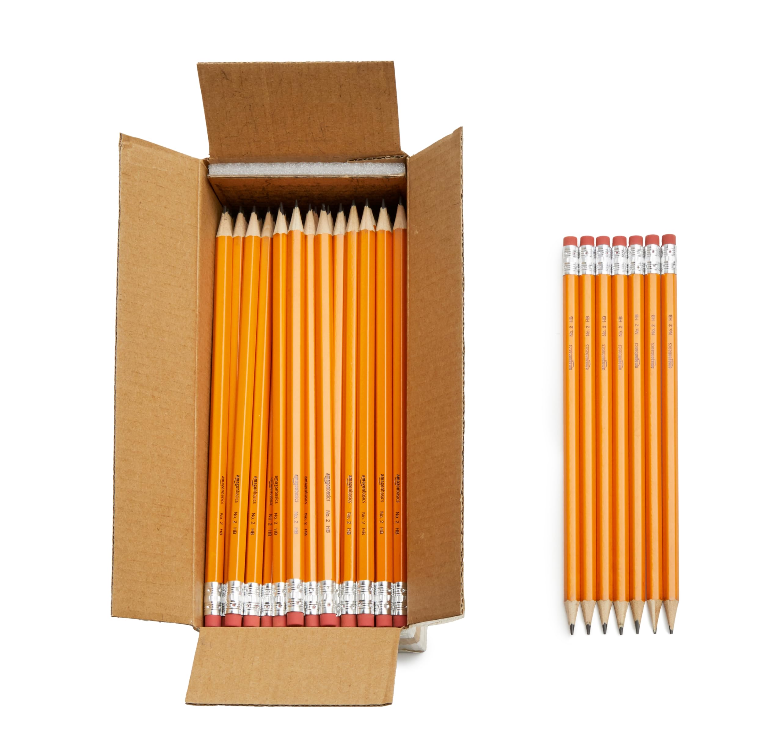 Lápices Amazon Basics Woodcased #2 Hb Preafilados, 150 Unidades - Venta Internacional.