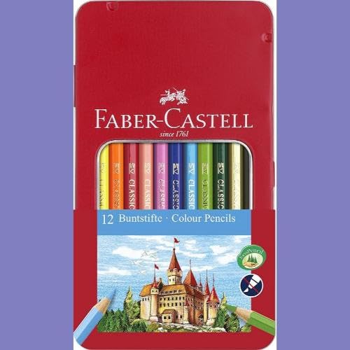 Foto 5 pulgar | Lápiz De Colores Faber-castell 115801 Hexagonal 12 Con Estuche Metálico - Venta Internacional.