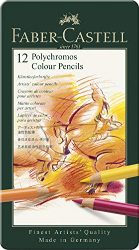 Foto 2 pulgar | Lápices De Colores Faber-castell Polychromos, Lata De 12 - Venta Internacional.