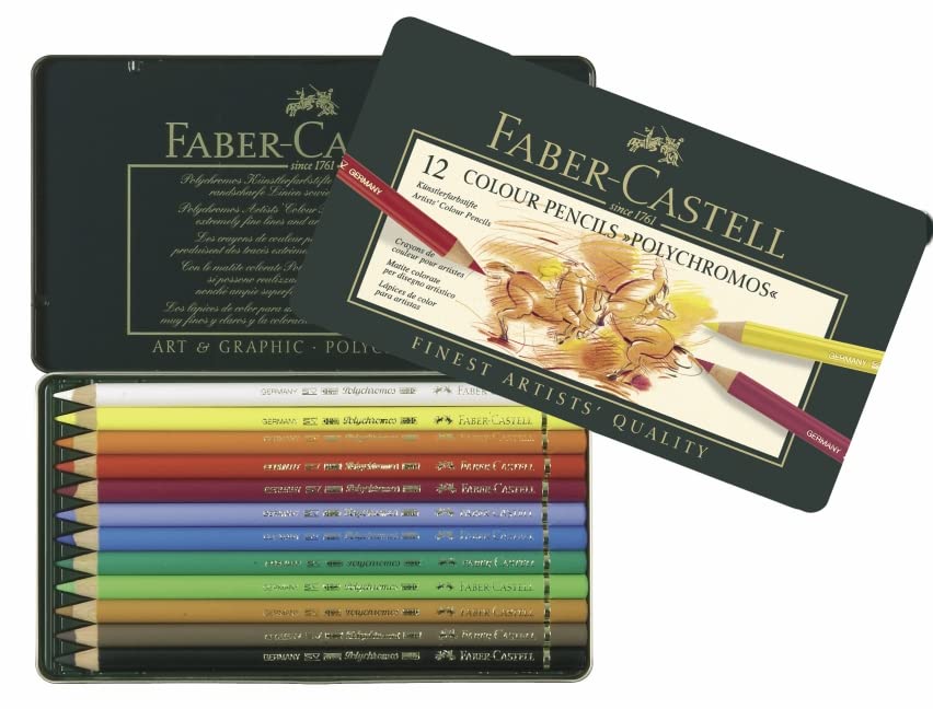 Foto 6 pulgar | Lápices De Colores Faber-castell Polychromos, Lata De 12 - Venta Internacional.
