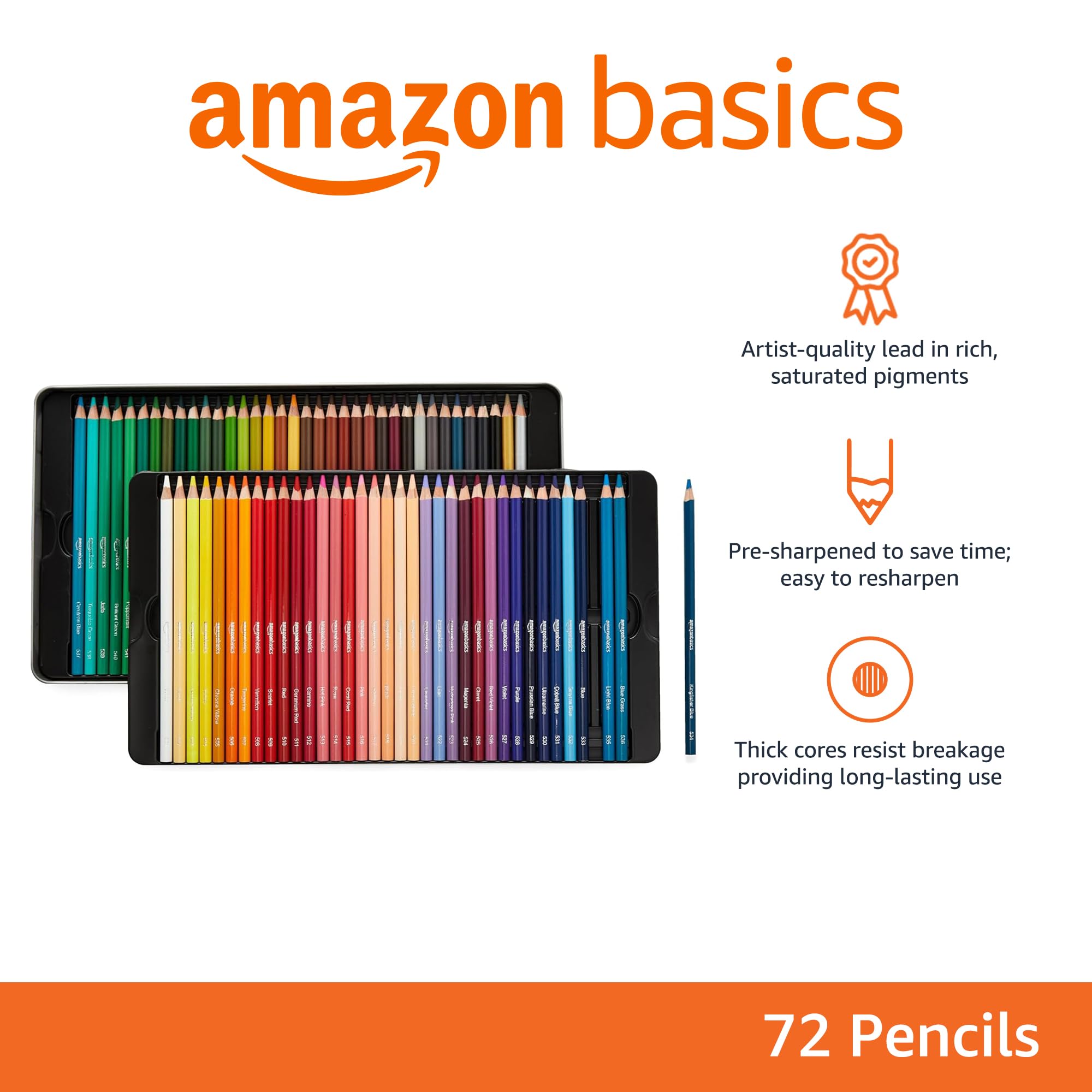 Foto 3 pulgar | Lápices de Colores Amazon Basics de 72 Piezas-Venta Internacional