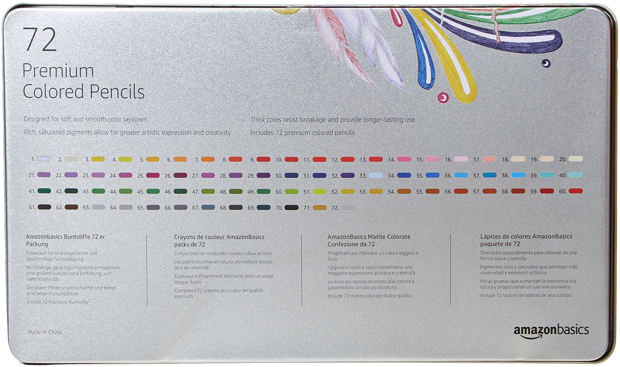 Foto 5 | Lápices de Colores Amazon Basics de 72 Piezas-Venta Internacional