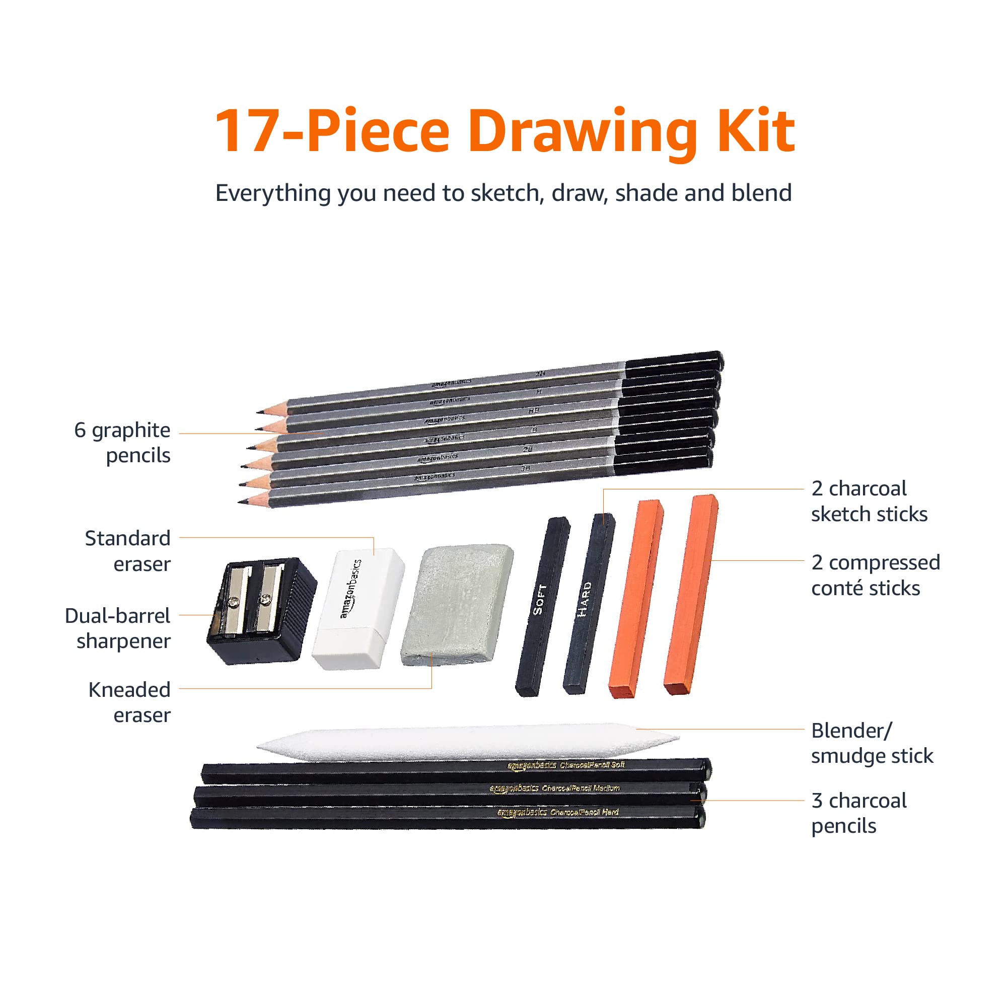 Foto 3 pulgar | Juego de Lápices para Dibujos Amazon Basics 816 Unidades - Venta Internacional