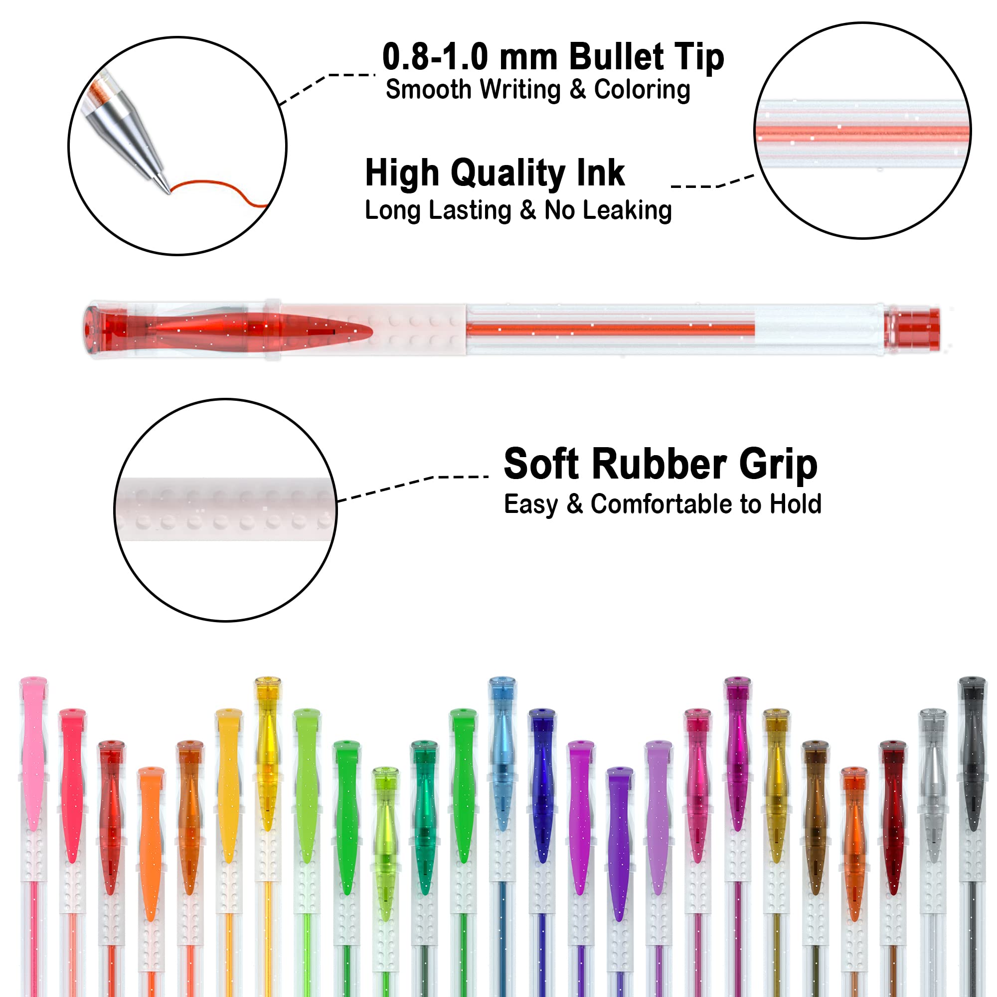 Foto 4 pulgar | Bolígrafos De Gel Con Purpurina Shuttle Art, Paquete De 160 Con 80 Recambios - Venta Internacional.