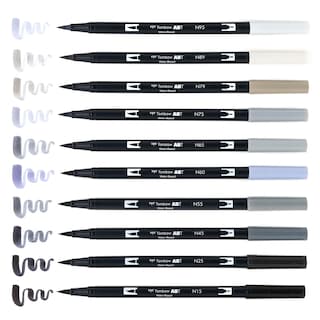 Foto 6 | Art Markers Tombow 56171, Bolígrafo De Doble Pincel, Escala De Grises, Paquete De 10 - Venta Internacional.