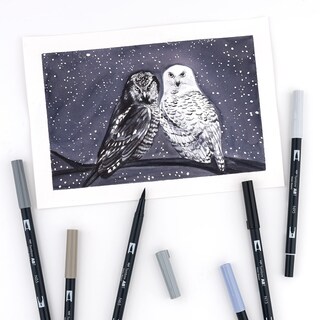 Foto 7 | Art Markers Tombow 56171, Bolígrafo De Doble Pincel, Escala De Grises, Paquete De 10 - Venta Internacional.