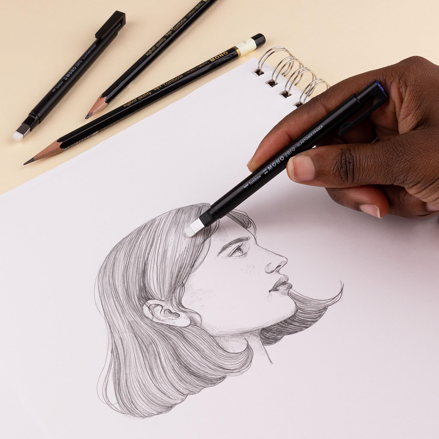 Foto 4 | Punta De Precisión Eraser Tombow Mono Zero Rectangle De 2,5 Mm - Venta Internacional.