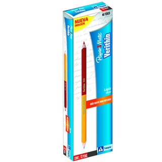Foto 1 | Lápiz Paper Mate Verithin Duo, Rojo Y Grafito, Caja De 12 - Venta Internacional.