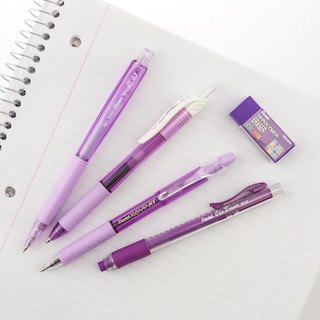 Foto 2 | Paquete De Escritura Pentel Color Shades, Bolígrafos, Gomas De Borrar, Violeta - Venta Internacional.