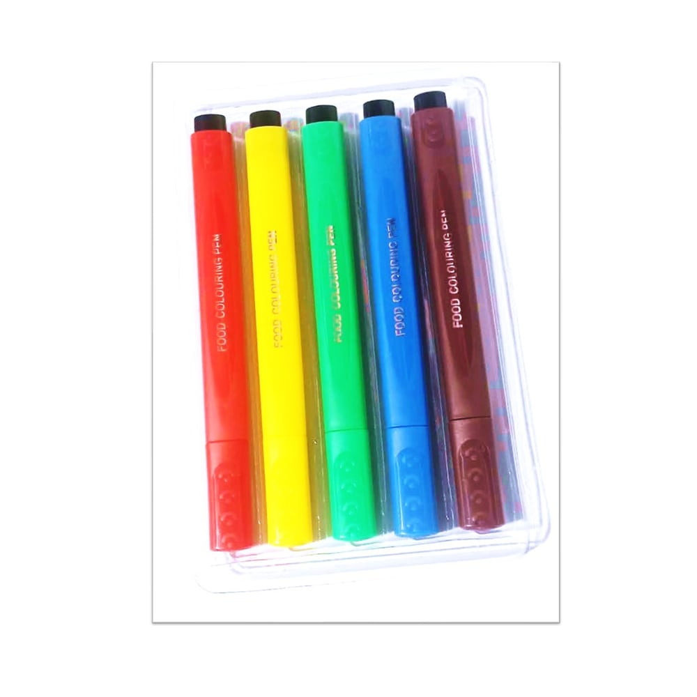 Foto 3 pulgar | Lápices De Tinta Comestibles De 5 Colores Surtidos Para Decoración De Pastelería - Venta Internacional.