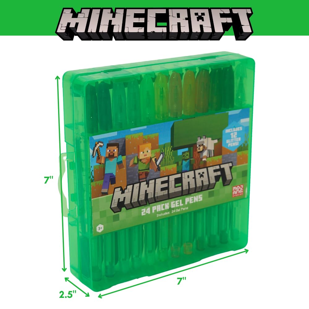 Foto 3 pulgar | Juego De Bolígrafos De Gel Con Diseños Innovadores De Minecraft, Paquete De 24 Para Niños - Venta Internacional.