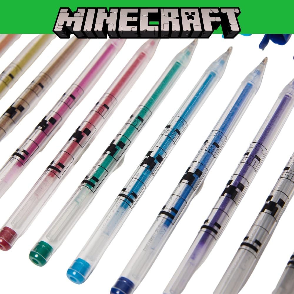 Foto 6 pulgar | Juego De Bolígrafos De Gel Con Diseños Innovadores De Minecraft, Paquete De 24 Para Niños - Venta Internacional.