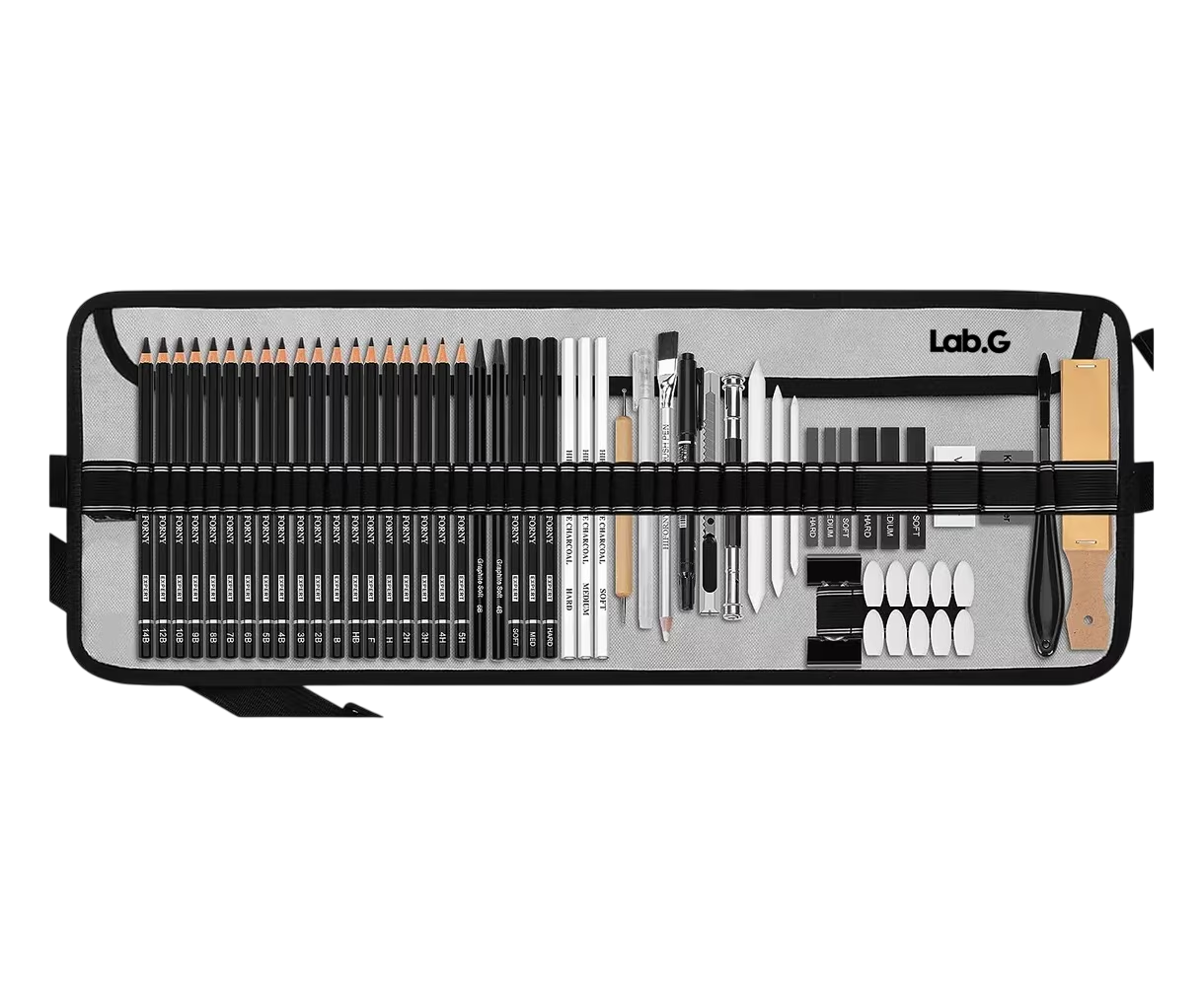 Set De Lápices Para Dibujo, 60 Piezas Gris