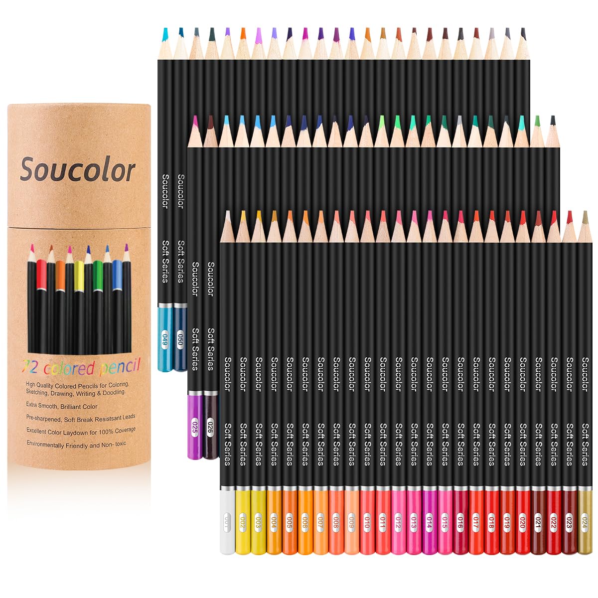 Foto 1 | Set De Lápices De Colores Soucolor 72 Premium Art Supplies - Venta Internacional.
