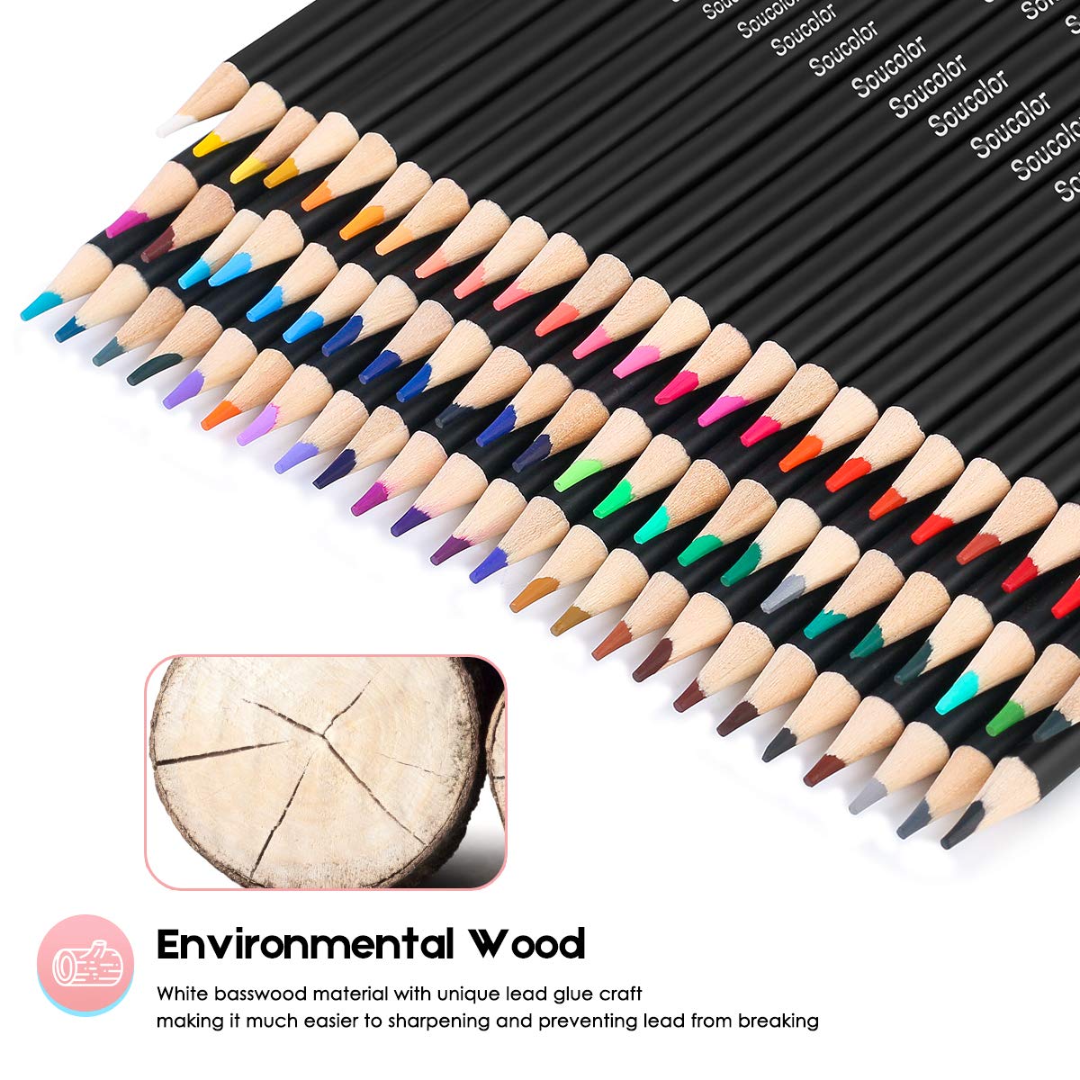 Foto 4 pulgar | Set De Lápices De Colores Soucolor 72 Premium Art Supplies - Venta Internacional.