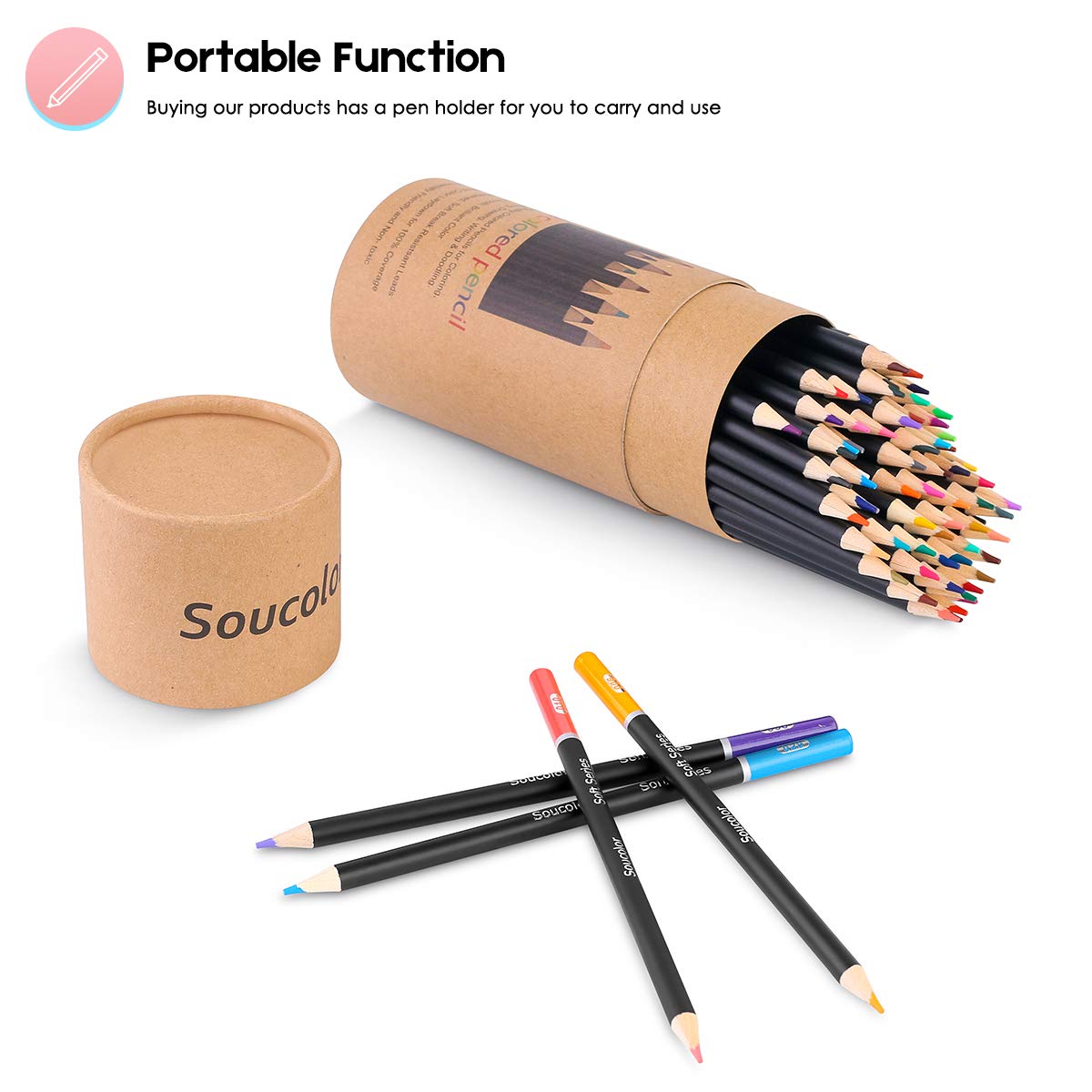 Foto 5 pulgar | Set De Lápices De Colores Soucolor 72 Premium Art Supplies - Venta Internacional.
