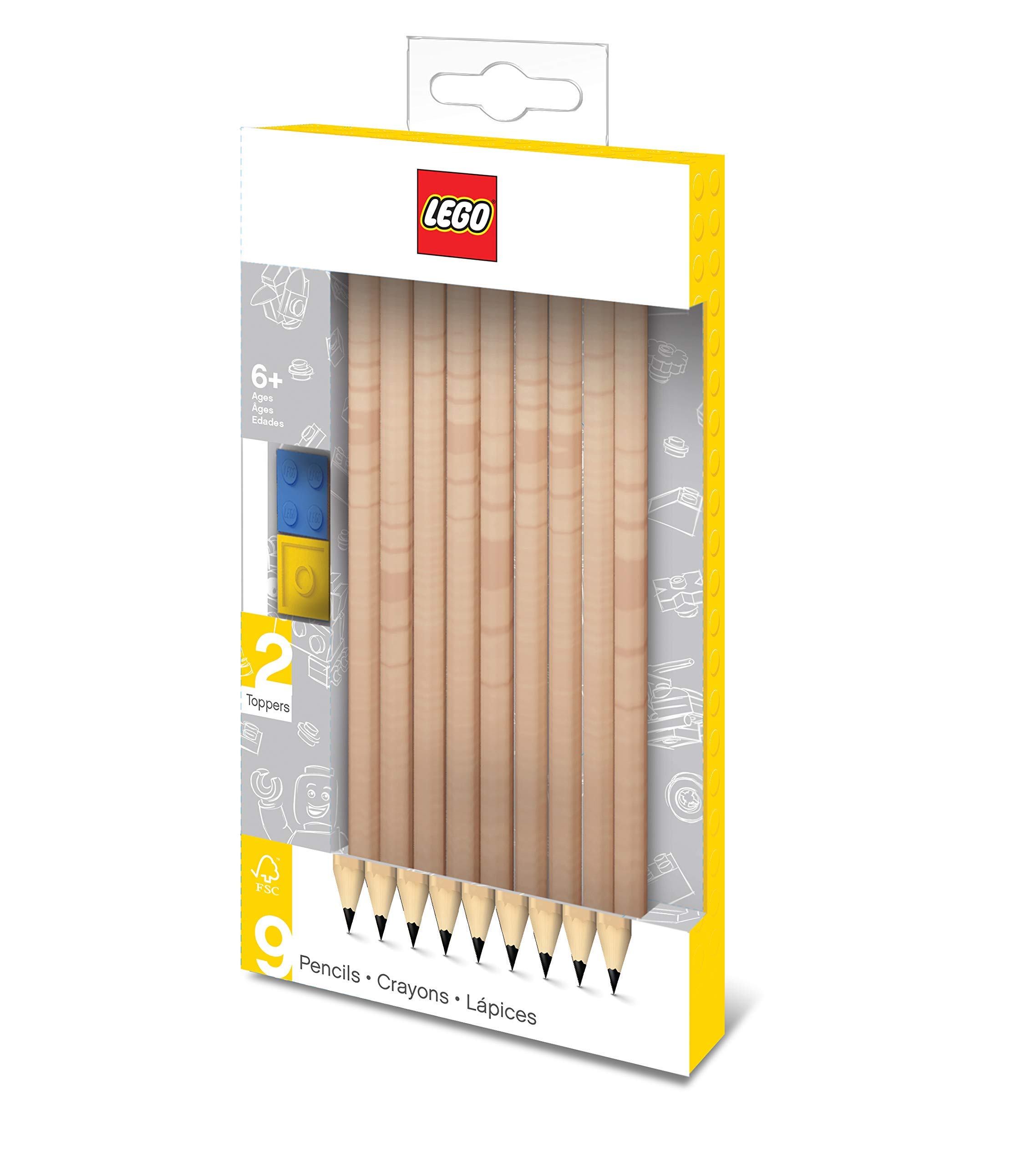 Foto 2 pulgar | Lápices De Grafito Lego Stationery, Paquete De 9 Con Tapacápices - Venta Internacional.